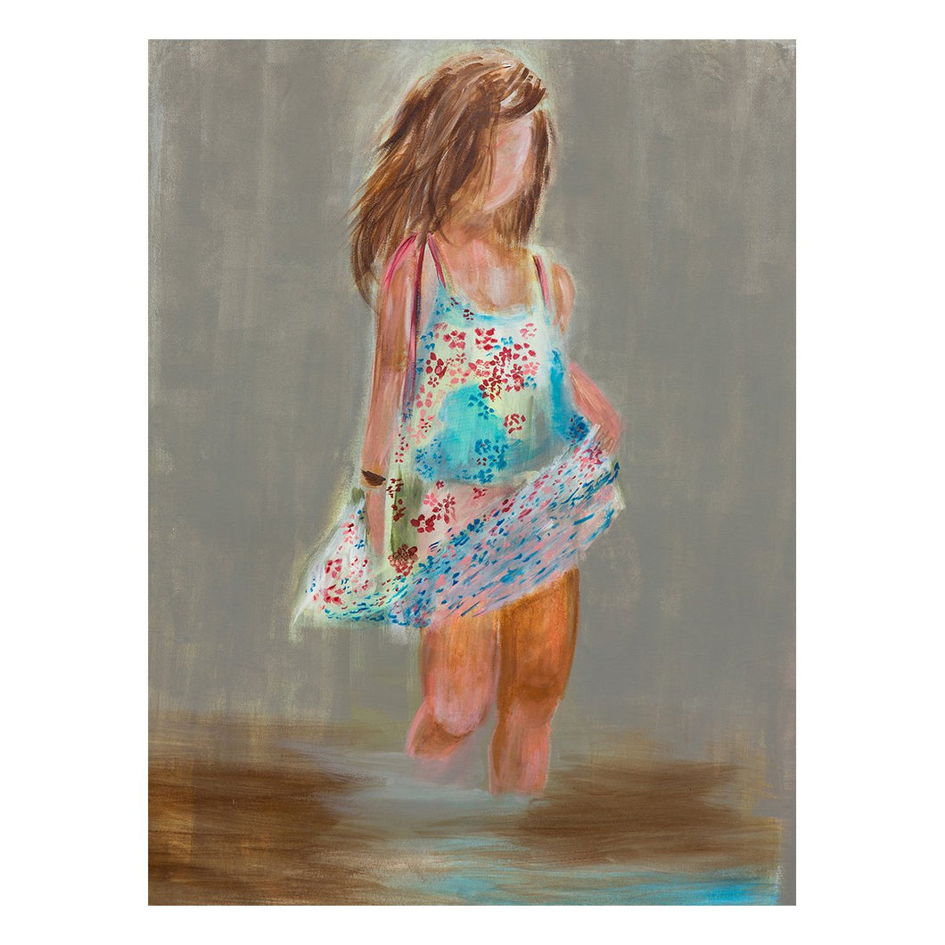 Child Walking By The Sea